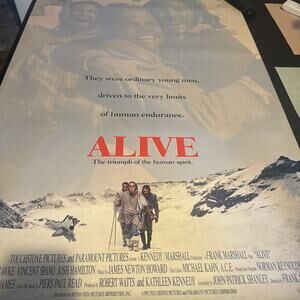 Alive 1992 Original Movie Poster 27x40 DS Andes Survival Film